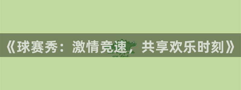  678体育直播官网入口：《球赛秀：激情竞速，共享欢乐时刻》